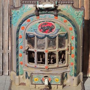 Antigua Estufa a Leña Francesa de Hierro Fundido "Le Chaboche" - imagen 2
