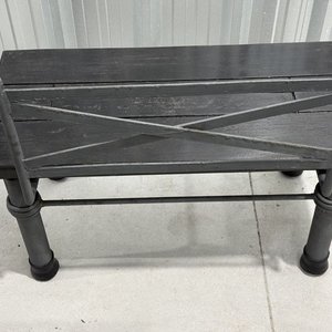 Juego de Jardín Metálico y Madera Oscura - imagen 13