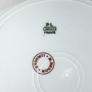 Plato de Porcelana Limoges France M. Redon con Flores Azules - imagen 3