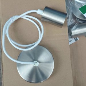 Kit Colgante Metálico para Lámpara E27, Satin Nickel, 50 Unidades - imagen 2