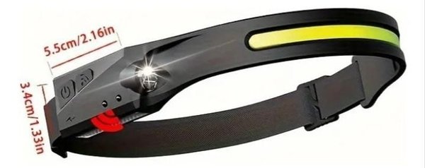 Linterna Frontal LED Recargable USB con Sensor de Movimiento - imagen 1