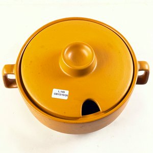 Olla de Cerámica Marrón con Asas y Tapa - 21 x 10 cm - imagen 2