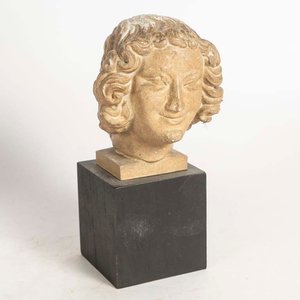 Busto Escultura Ángel de la Sonrisa, Réplica Siglo XIII - imagen 1