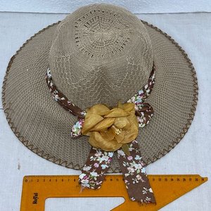 Lote de 3 Sombreros de Paja con Cintas y Flores Decorativas - imagen 11