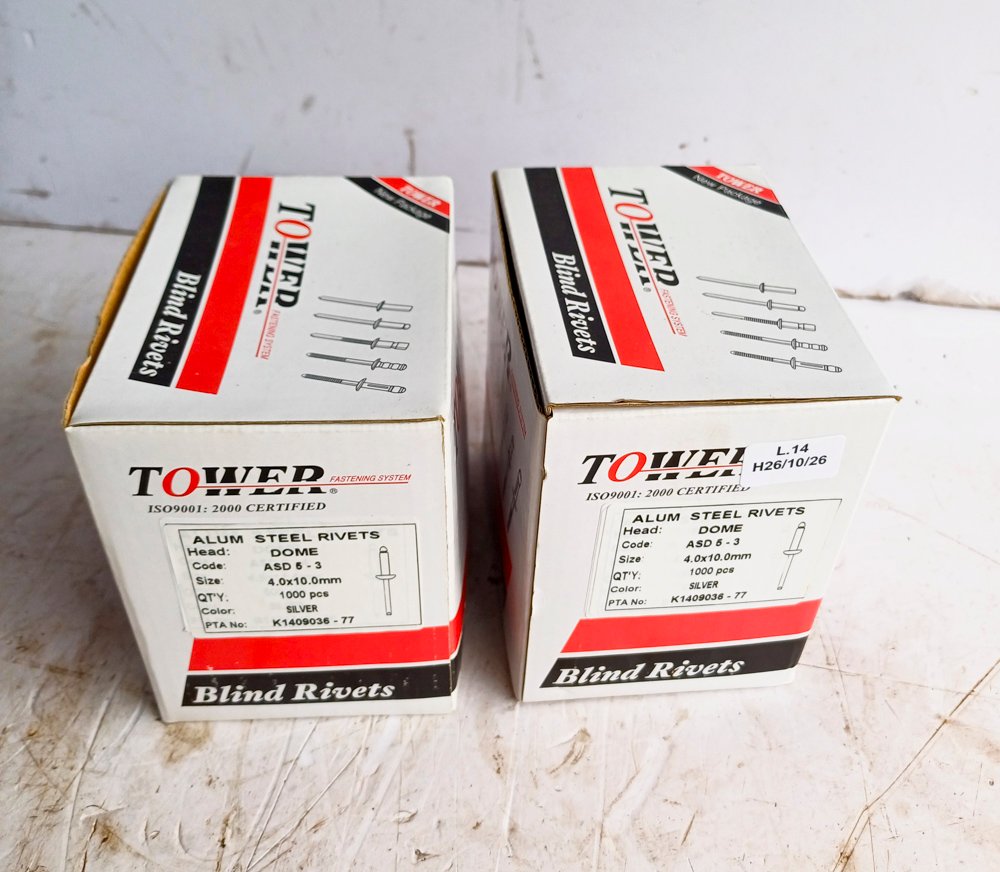 2000 Remaches Pop Tower Blind Rivets 4 x 10 mm