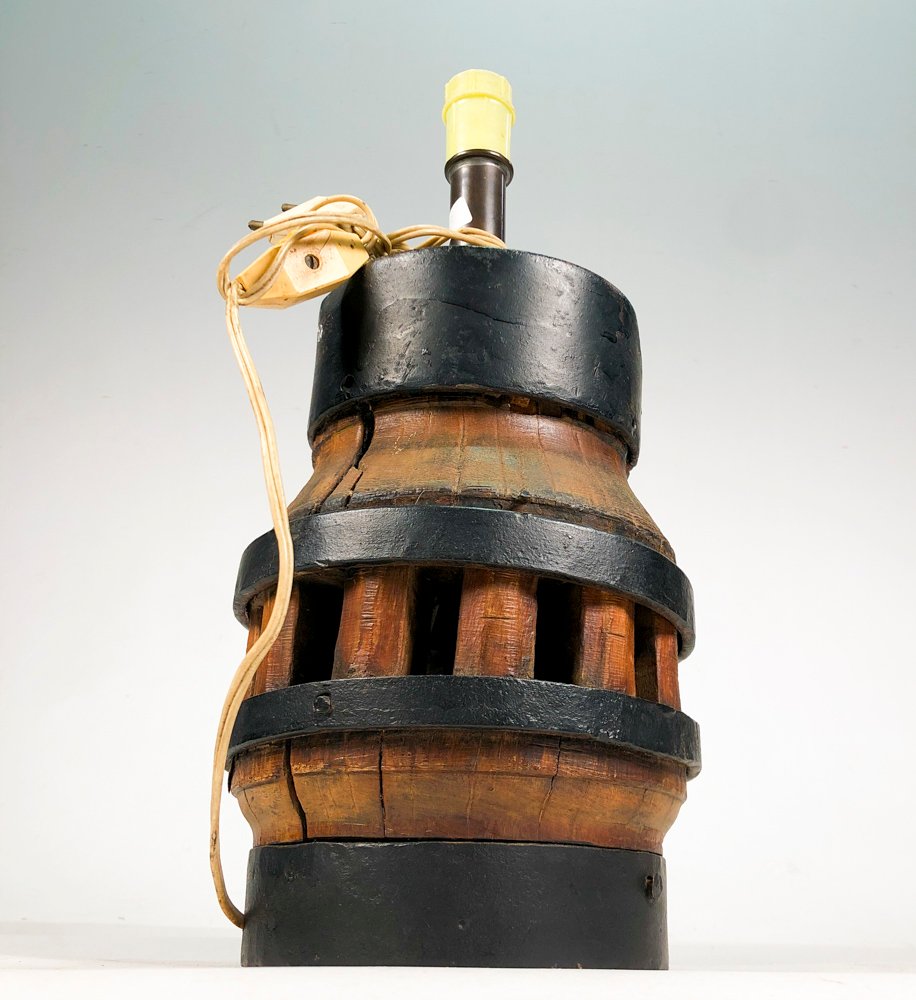 Lámpara de sobremesa tipo rueda de carro de 39 cm - imagen 3