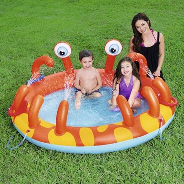Piscina Inflable Infantil Bestway Cangrejo con Rociador y Accesorios