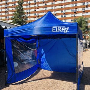 Gazebo Azul El Rey 2.5x2.5M con Estructura en Caño - imagen 3