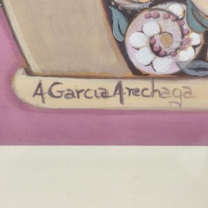 Obra "Mamushka alada" de Alicia García Arechaga, acrílico sobre fibra con marco vitrina - imagen 4