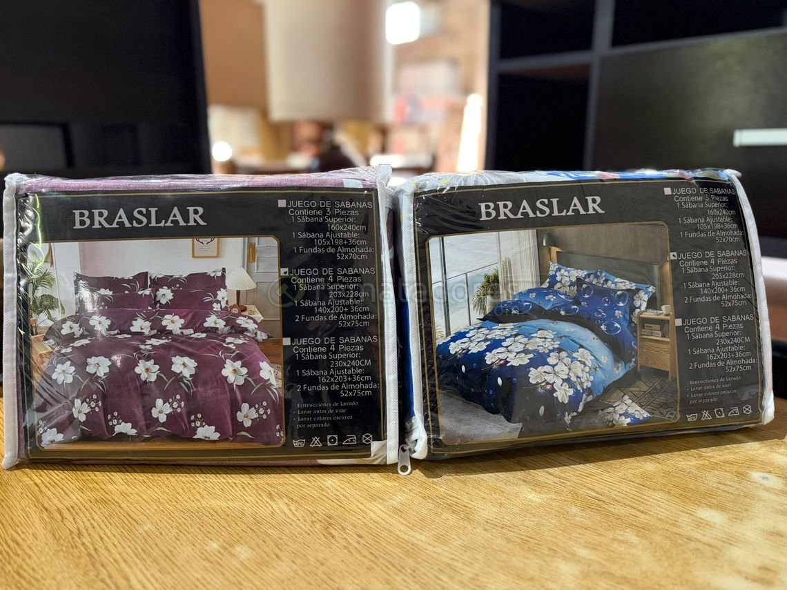 Juego de Sábanas Braslar de Algodón Estampadas