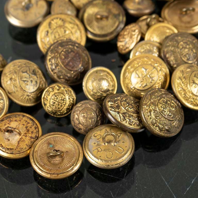Lote de botones de oro con escudo de Uruguay - imagen 2