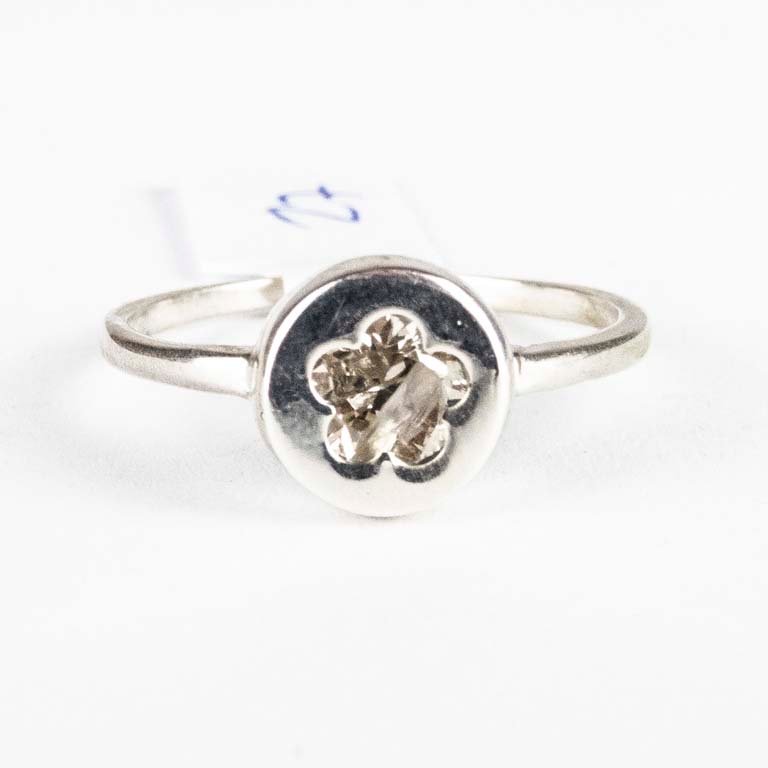 Anillo de plata con brillante - imagen 1