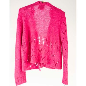 Pulóver Palenque 100% Lana Fucsia Tejido Calado - imagen 2