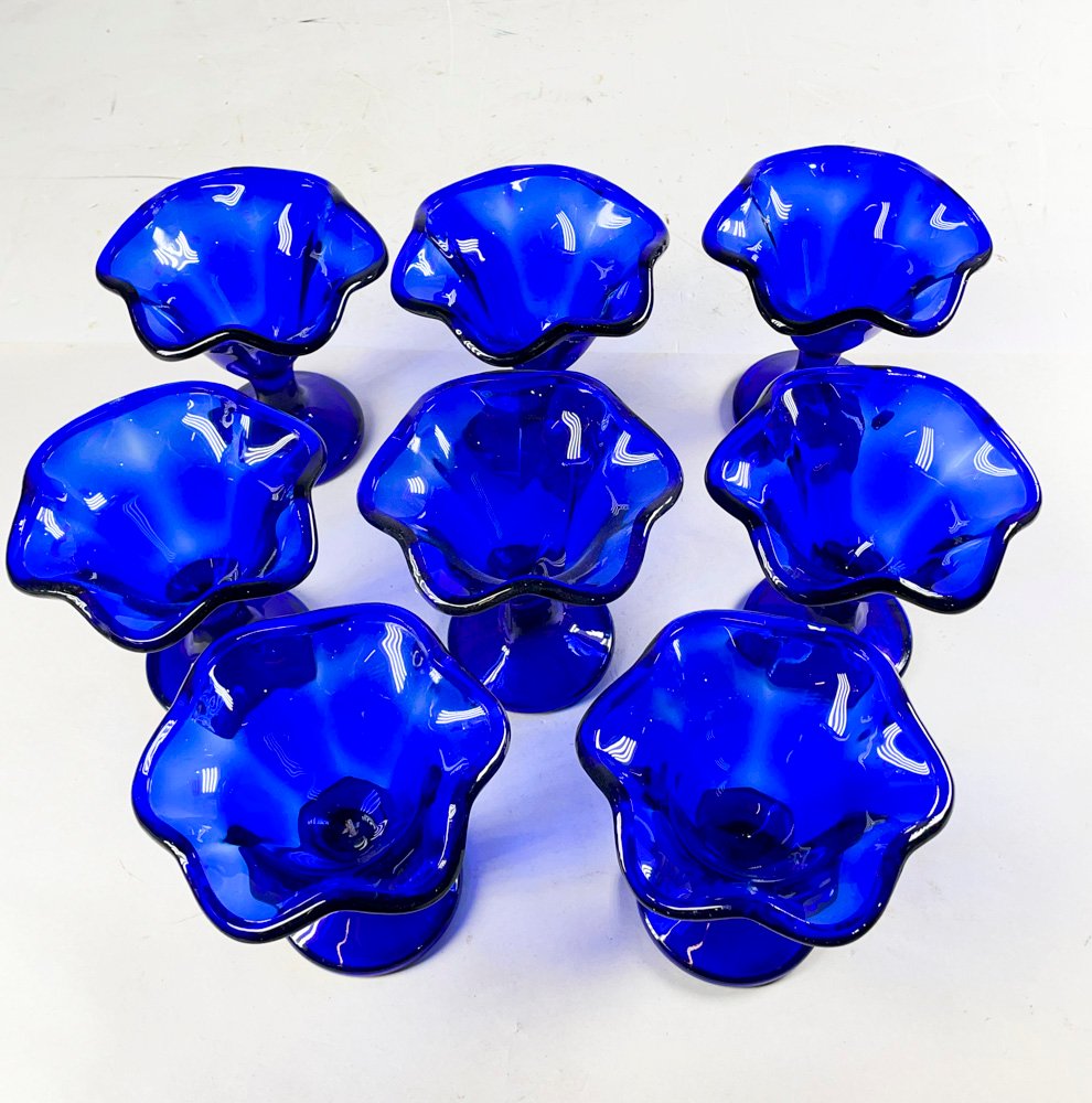 Copa de Postre en Vidrio Azul - imagen 2
