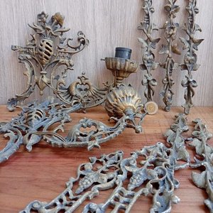 116) Lote de Apliques en Metal. Ideal Decoracion  Medida aproximada 27 centímetros - imagen 2