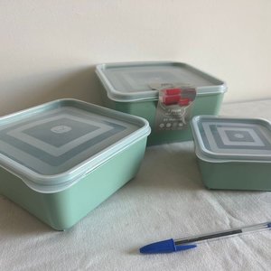 Juego de 3 Tupper "UZ" Mint con Tapa Hermética - imagen 2