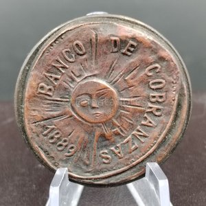 Moneda Antigua Banco de Cobranzas 1889 - imagen 2