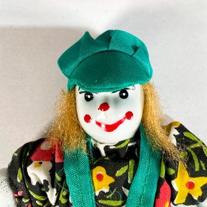Dos Muñecos Payaso de Porcelana con Ropas Coloridas - imagen 5