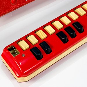 Melódica Hohner Alto Alemana Roja y Beige con Estuche - imagen 2