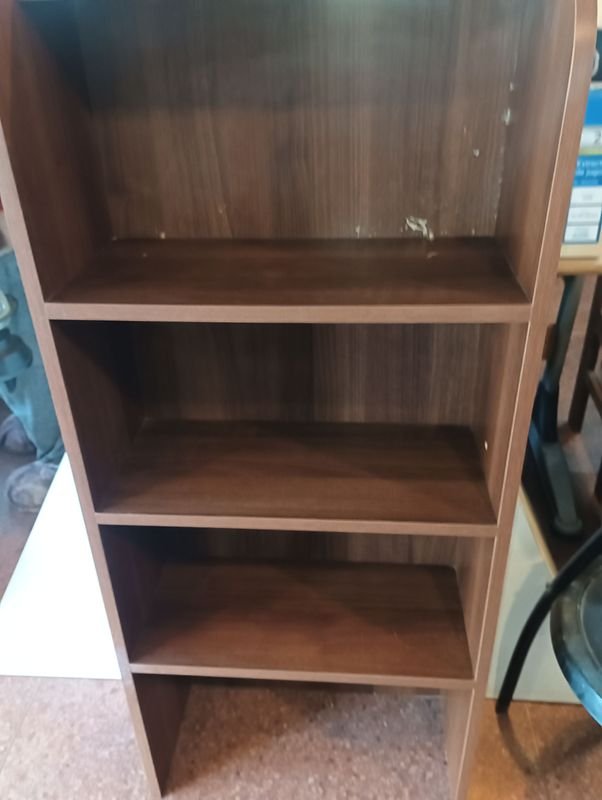 Escritorio con biblioteca de 4 estantes en madera - imagen 9