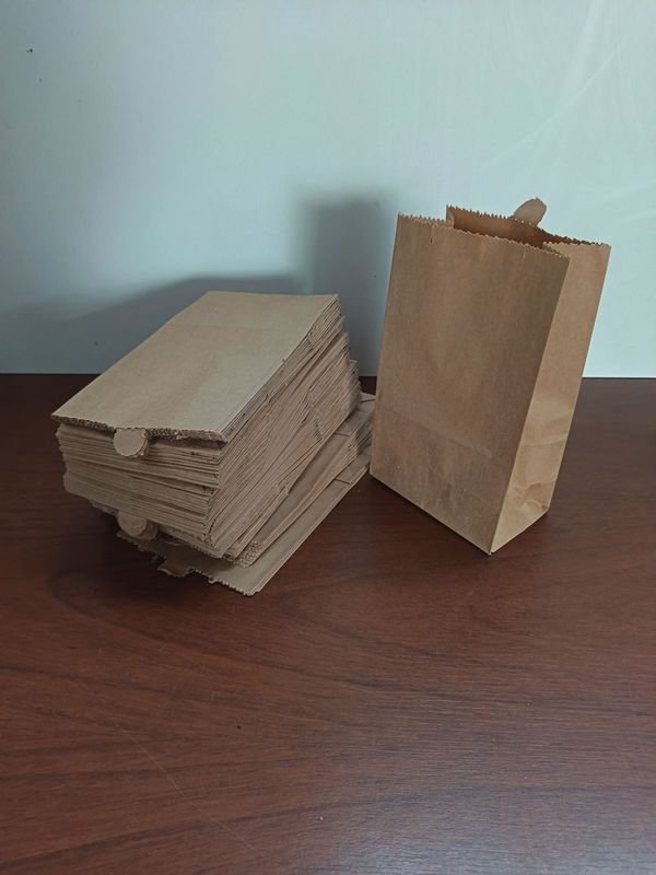 Lote de Bolsas de Papel Kraft Marrones Nuevas Tamaño Medio - imagen 1