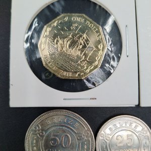Lote de 5 Monedas de Belice: 1 Dólar, 50, 25, 10 y 5 Centavos - imagen 2