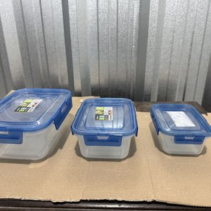 Set de 3 Recipientes Herméticos Komax Transparentes con Cierre Seguro - imagen 2
