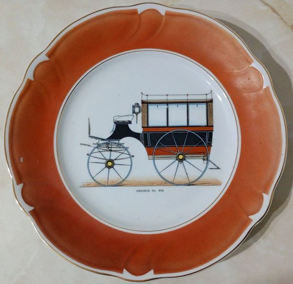 Plato Decorativo Vintage Colección Carruajes Históricos - Ómnibus No. 408