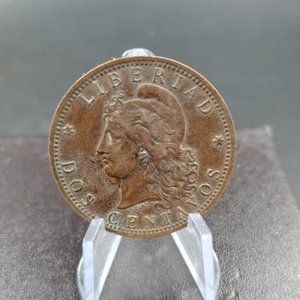 Moneda Argentina 2 Centavos 1884 Cobre - imagen 3