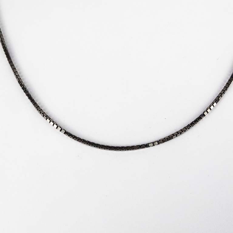 Cadena de plata con baño de rodio negro - Peso: 7,3gr - Medidas: 45cm - imagen 1
