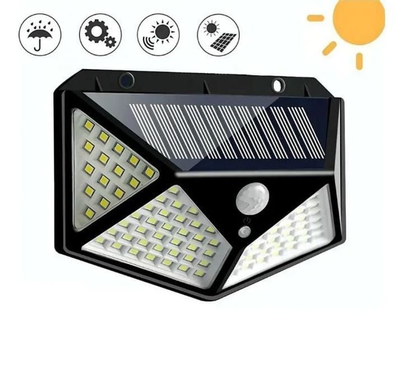 Foco LED Solar con 4 Ojos y Panel Solar