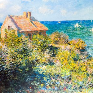 Lámina "Fisherman's Cottage on the Cliffs at Varengeville" de Claude Monet, 90 x 69 cm - imagen 2