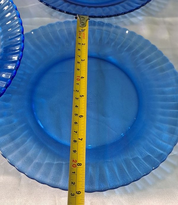 Platos de vidrio azul en excelente estado - imagen 3