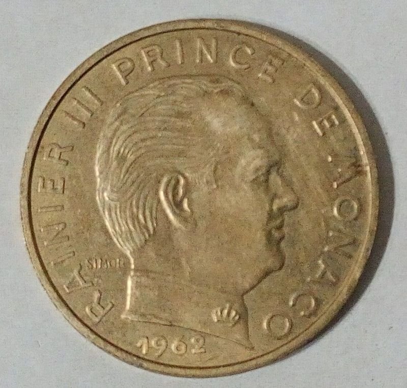 Moneda de Mónaco 20 Centésimos de 1962, Príncipe Raniero III