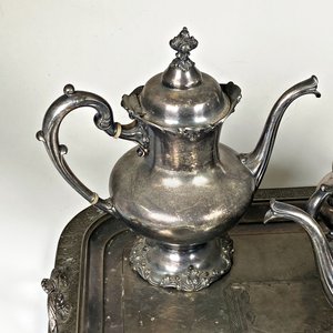 Juego de Té y Café Reed & Barton de 4 Piezas con Bandeja - imagen 3