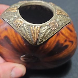 Mate Galleta de Calabaza con Detalles en Plata y Oro - imagen 1