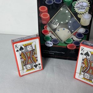 Set de Poker Profesional con Fichas y Cartas en Lata - imagen 3