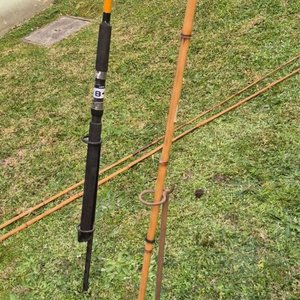 Lote de Cañas de Pescar de Tacuara y Fibra de Vidrio con Soportes - imagen 5