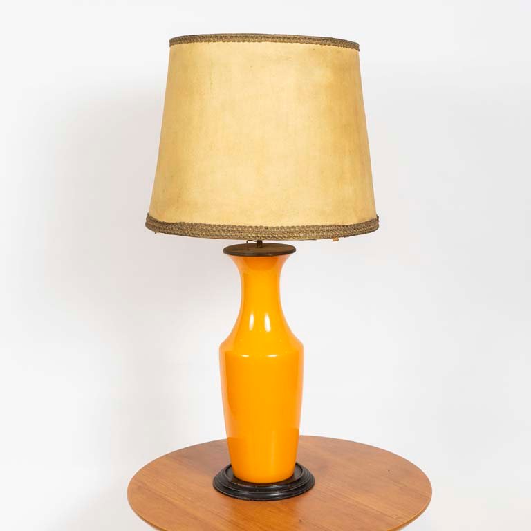 Lámpara de Mesa Italiana Naranja Vintage