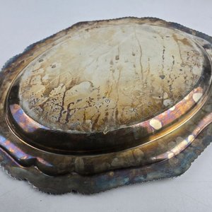 Bandeja Inglesa Ovalada en Plata 925 con Bordes Decorados - imagen 6
