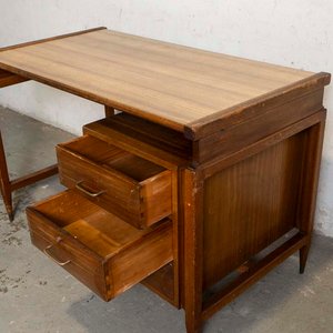 Escritorio Americano de Madera con Tres Cajones y Tapa de Cerámica - imagen 2