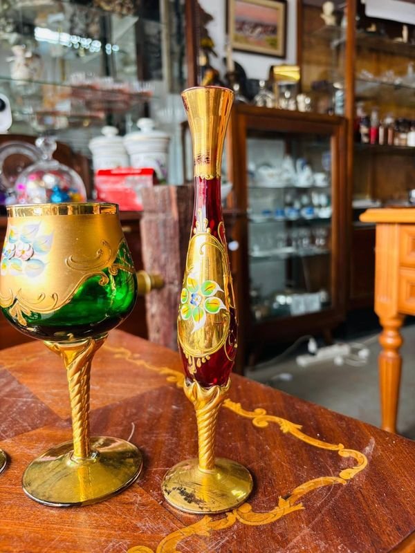 Tres piezas cristal veneciano sanas para decoración - imagen 3