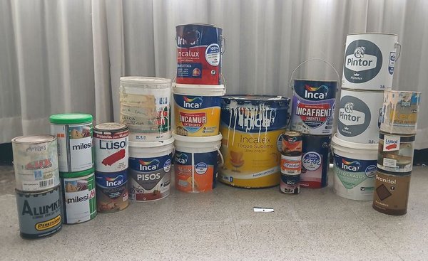 Lote de Pinturas Varias Marcas y Tamaños con Contenido - imagen 1