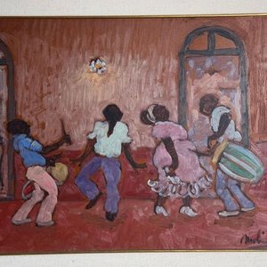 Óleo sobre Fibra "Danza" de Leonel Pérez Molinari, 48x38 cm - imagen 2