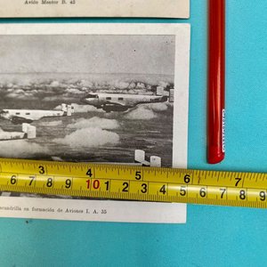 2 Postales Antiguas Aviones Militares Argentinos: Mentor B. 45 y Escuadrilla I.A. 35 - imagen 6