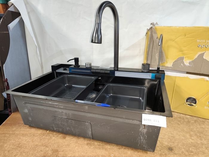 Bacha/Pileta de Cocina Multifuncional con Accesorios y Sistemas de Agua - imagen 4
