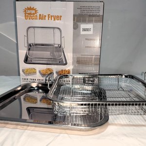 Asadera Cromada Tipo Air Fryer para Horno con Cesto Fritador Nuevo en Caja - imagen 4