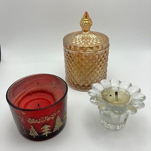Lote de tres objetos decorativos para velas - imagen 3