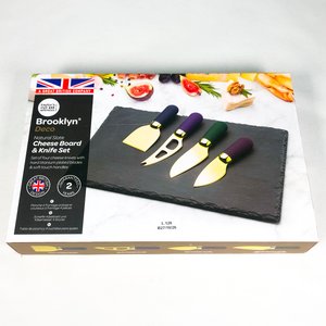 Lote anterior: Set de Tabla y Cuchillos para Queso Brooklyn Slate, 4 Piezas