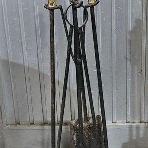Juego de Atizadores de Hierro y Bronce para Hogar - imagen 3